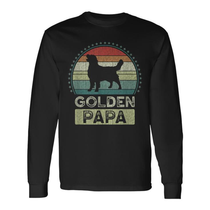 ゴールデン・パパ 父の日 ゴールデンレトリバー 長袖Tシャツ