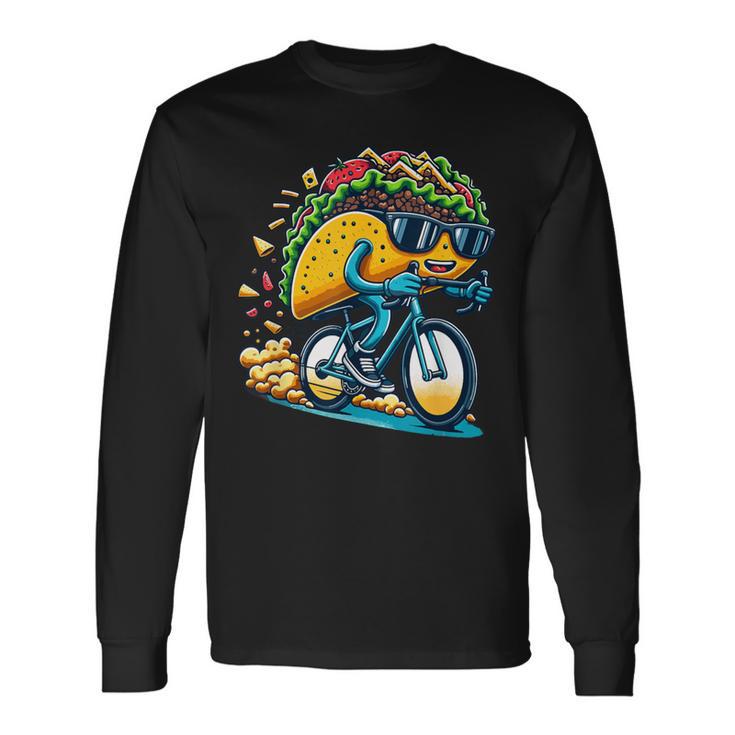 サイクリング タコス ロードバイク 自転車 サイクリスト 長袖Tシャツ