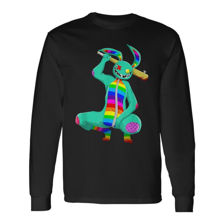 サイケデリックバニーサイコバニーアート 長袖Tシャツ