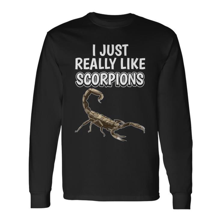 サソリの名言 I Just Really Likecorpions 洋服のサソリ 長袖Tシャツ