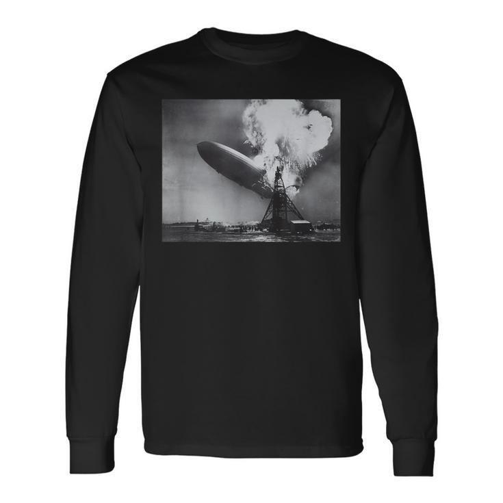 サム・シェアによるヒンデンブルク大惨事 長袖Tシャツ