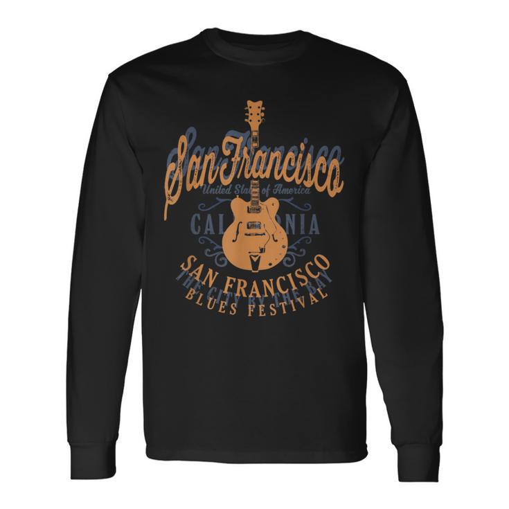 サンフランシスコ・ブルース アメリカンミュージックフェスティバル クール ビンテージ 長袖Tシャツ