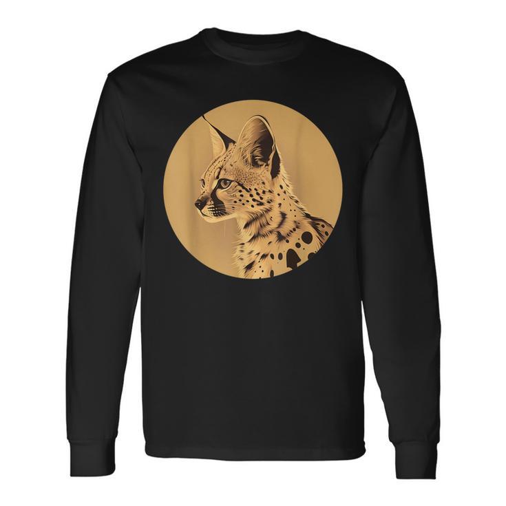 サーバル ワイルドキャット サーバルキャット アフリカン ワイルドキャット アニマル サーバル 長袖Tシャツ