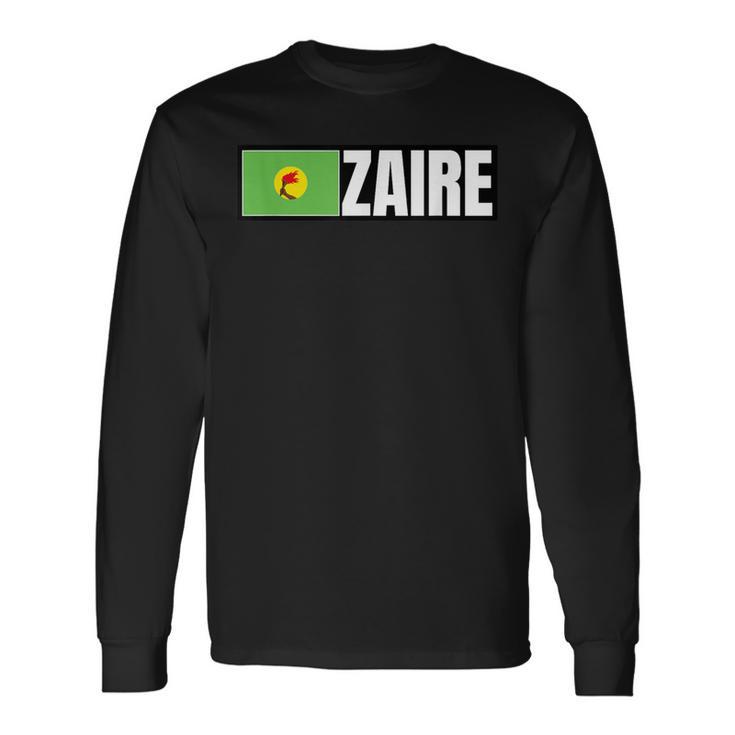 ザイール国旗 長袖Tシャツ