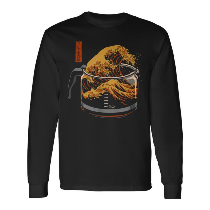 ザ・グレート・ウェーブ・オブ・コーヒー 長袖Tシャツ
