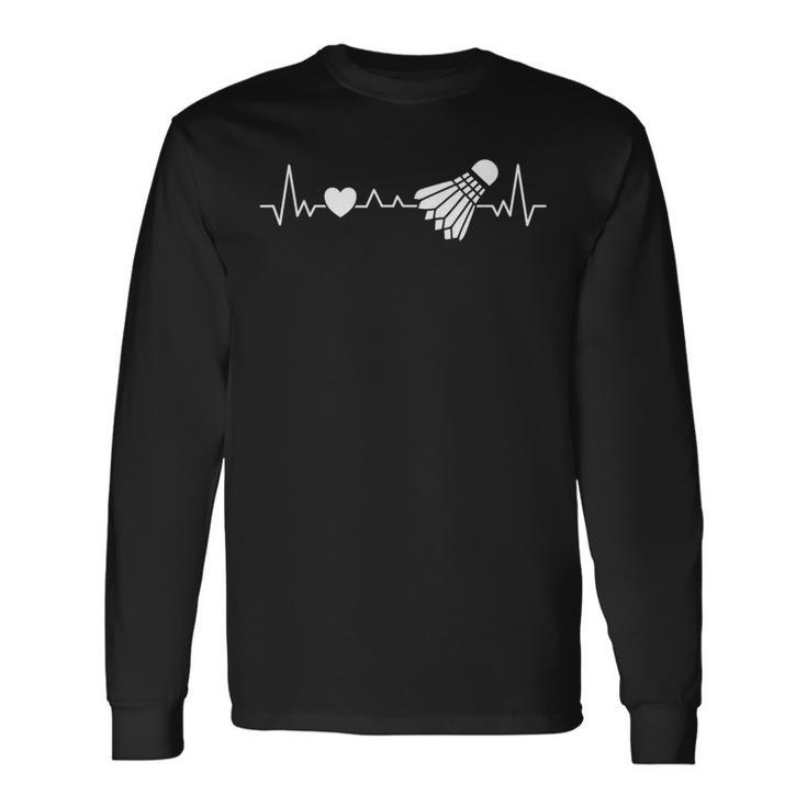 シャトルコック バドミントン ハートビート メンズ レディース キッズ スポーツ 長袖Tシャツ