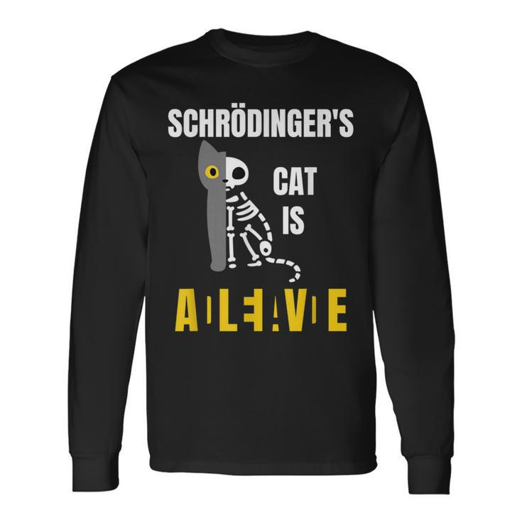 シュレーディンガーの猫は生きている シュレーディンガーの猫の科学者たち 長袖Tシャツ
