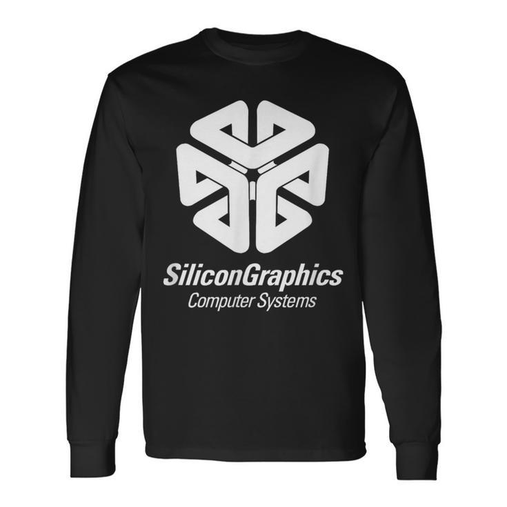 シリコングラフィックス コンピューターシステム レトロ スーパーコンピューター 長袖Tシャツ