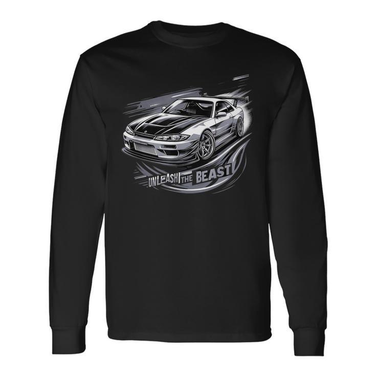 シルビアスピリット Jdm ジャパン ドリフト カルチャー スピードカー ラリー17 長袖Tシャツ