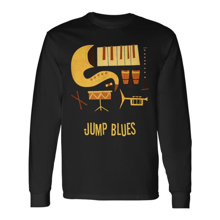 ジャンプ・ブルース-ヴィンテージ・ブルース・ミュージック 長袖Tシャツ