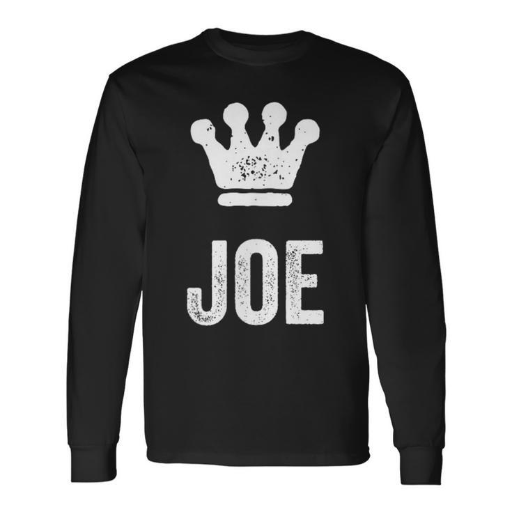 ジョー・ザ・キングクラウン＆ネーム・デザイン・フォー・メンズ・フォー・メンズ 長袖Tシャツ