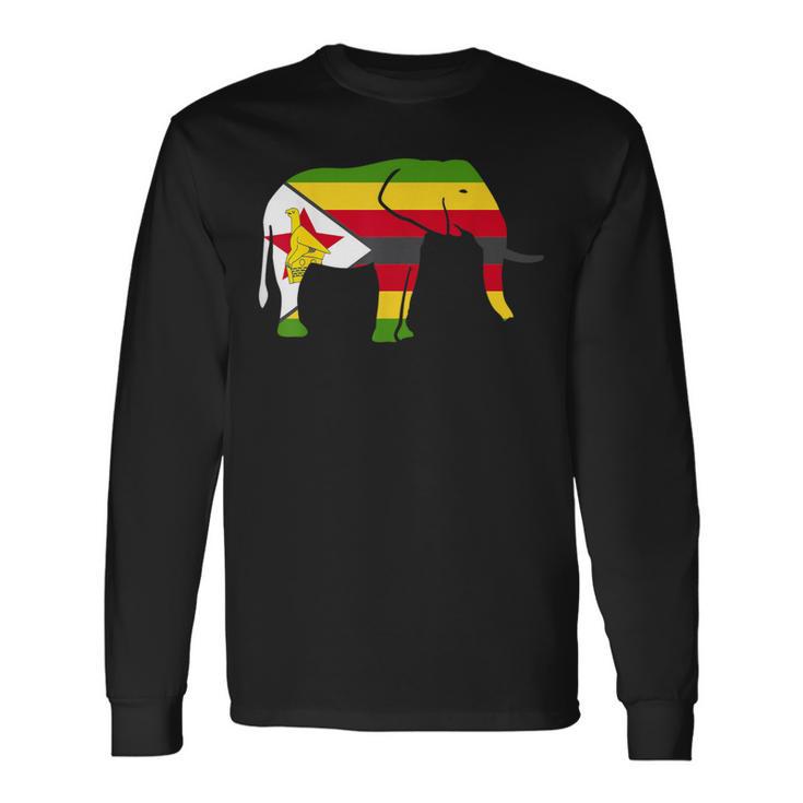 ジンバブエ 国旗 国 国籍 ジンバブエ 長袖Tシャツ