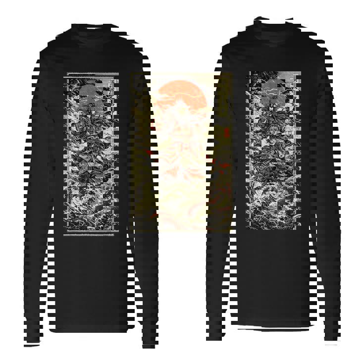 スサノオ 日本神話 女神 浮世絵 神道 長袖Tシャツ ギフトのアイデア