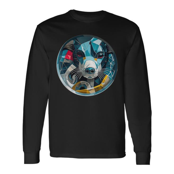 スピリットガイド-犬 長袖Tシャツ