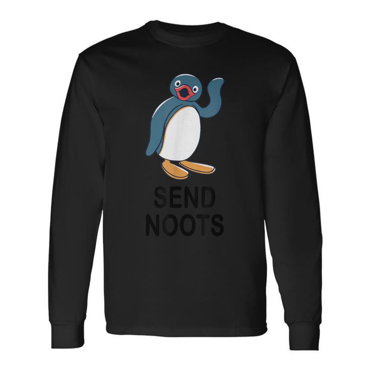 センドブーツペンギンファニーアパレル 長袖Tシャツ