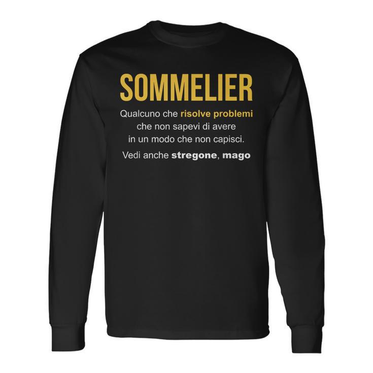 ソムリエ定義 長袖Tシャツ