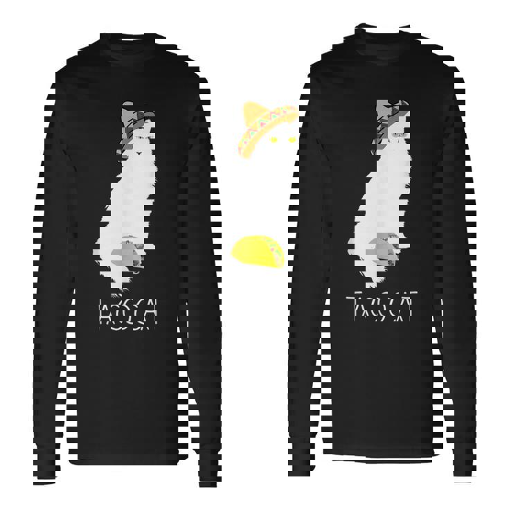 タコキャット-楽しい猫の回文 長袖Tシャツ ギフトのアイデア