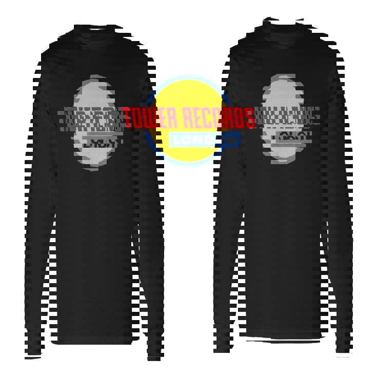タワーレコード ロンドン 音楽 レトロ ヴィンテージ 長袖Tシャツ ギフトのアイデア