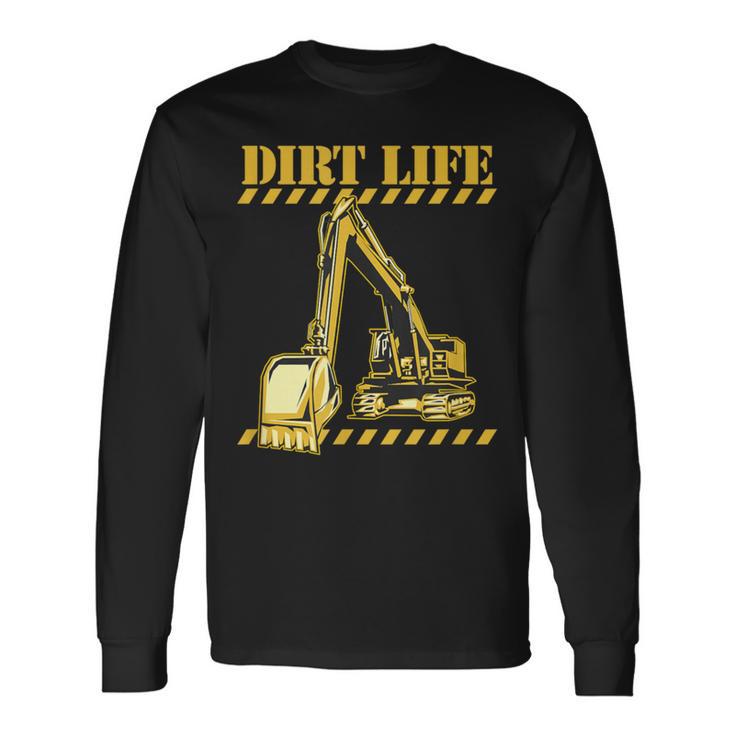 ダートライフ 建設掘削機 重機 オペレーター 長袖Tシャツ