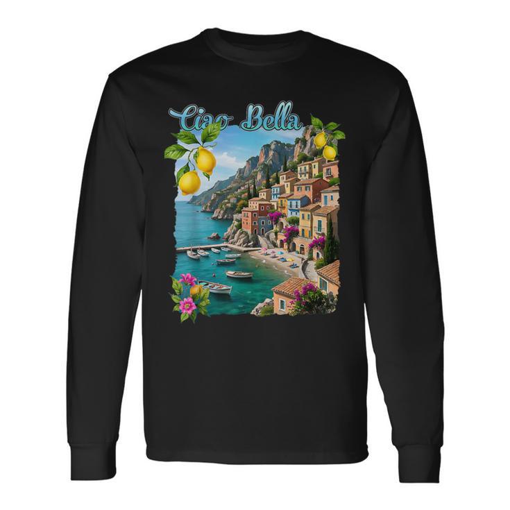 チャオ・ア・ベラ イタリア アマルフィ海岸 ポジターノ地中海 長袖Tシャツ