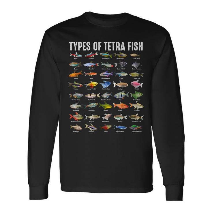 テトラ魚の種類 テトラ 観賞魚 種好き 長袖Tシャツ