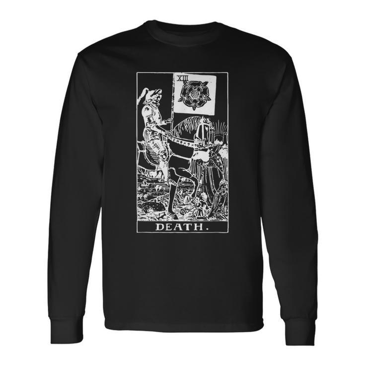 デスタロットカードtシャツトラディショナルデザイン 長袖Tシャツ