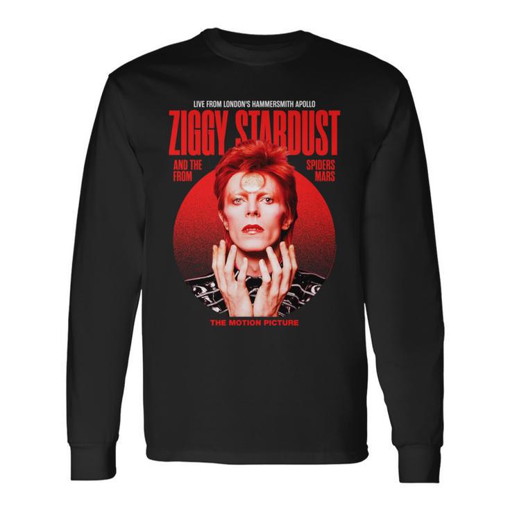 デヴィッド・ボウイ ジギー スターダスト モーションピクチャー カラー スキタ写真 長袖tシャツ 長袖Tシャツ