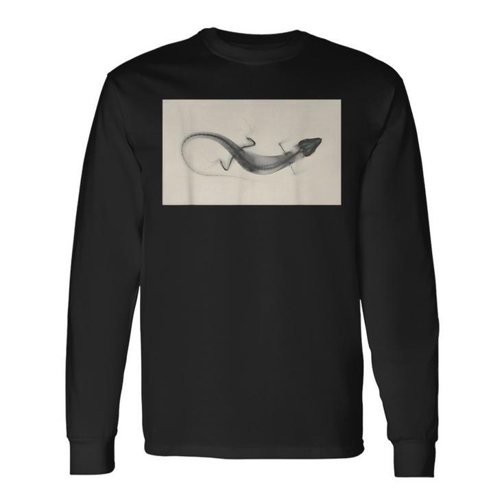 トカゲのレントゲン写真 長袖Tシャツ
