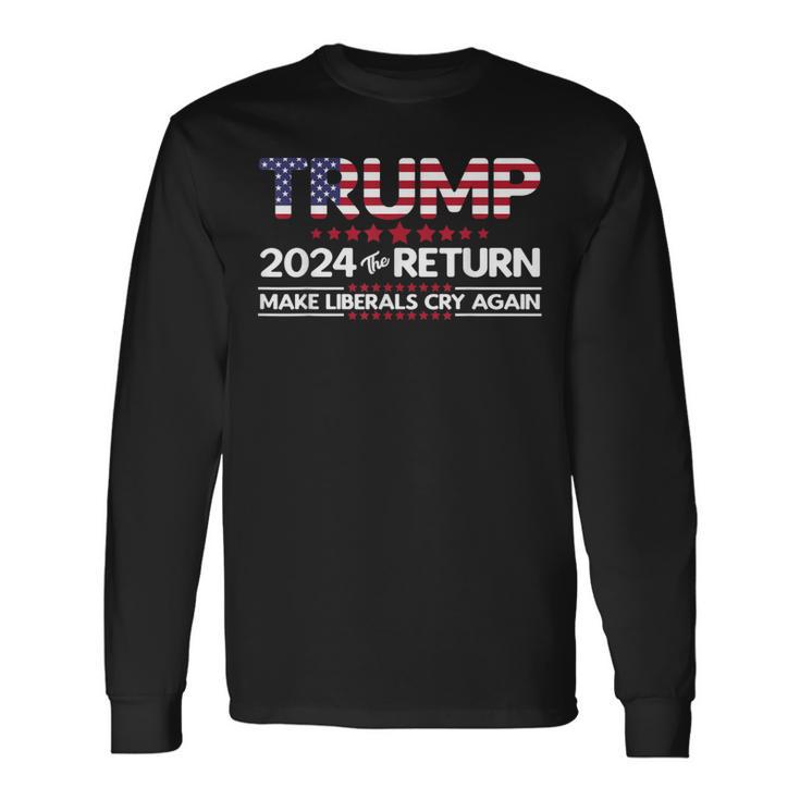 トランプ 2024 ザ・リターン 長袖Tシャツ