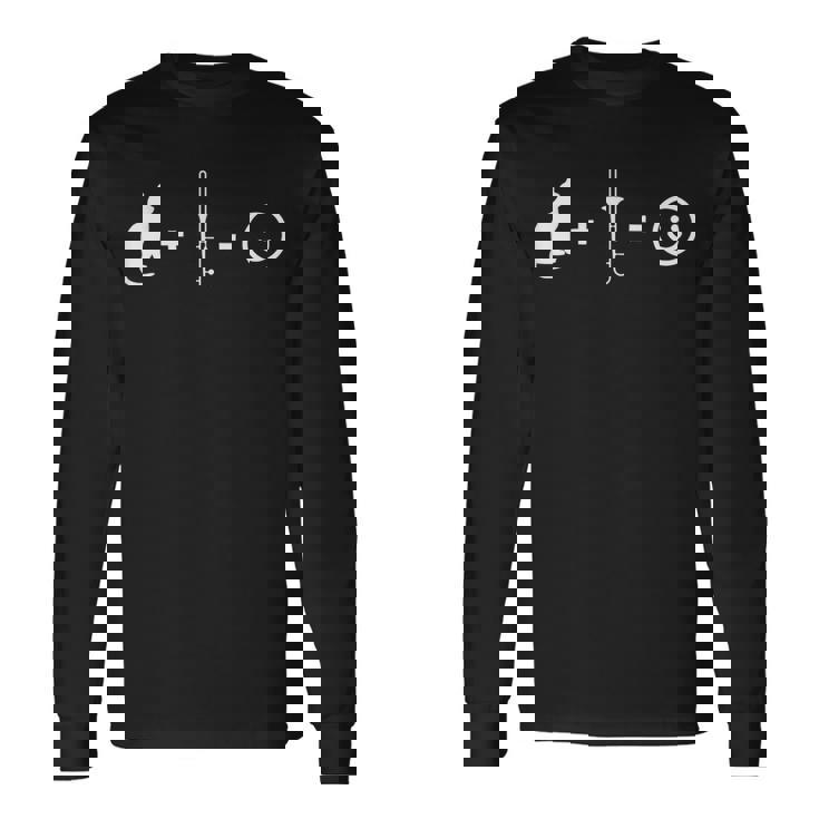 トロンボニストギフト猫とトロンボーンが大好き 長袖Tシャツ