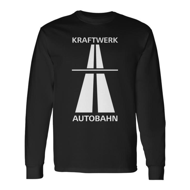 ドイツでの楽しい高速運転のためのクラフトワークアウトバーン 長袖tシャツ 長袖Tシャツ