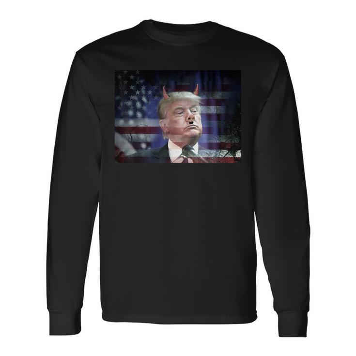 ドナルド・トランプ ブタ 動物 面白い 長袖Tシャツ