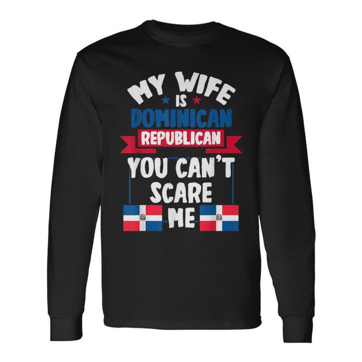 メンズ ドミニカ共和党の妻ドミニカ共和国 長袖Tシャツ