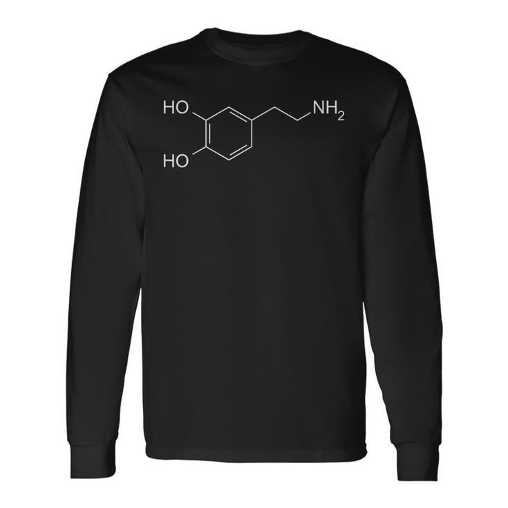ドーパミン分子化学記号 長袖Tシャツ