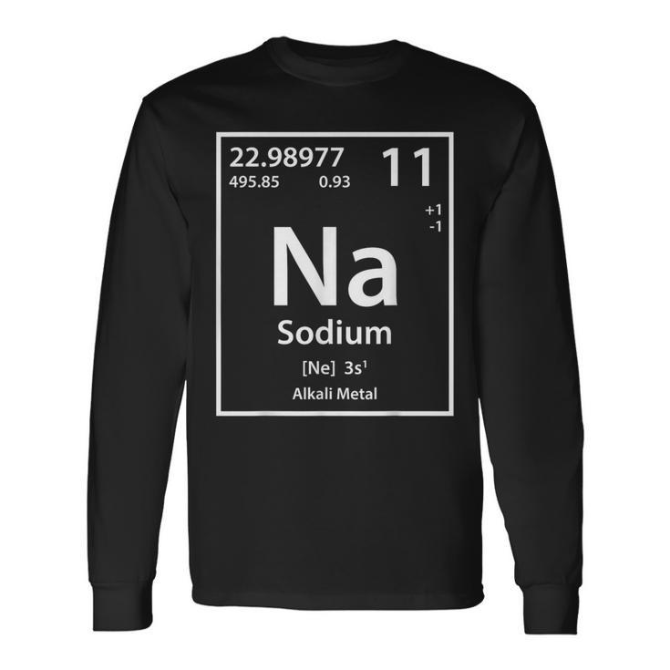 ナトリウム元素白 長袖Tシャツ