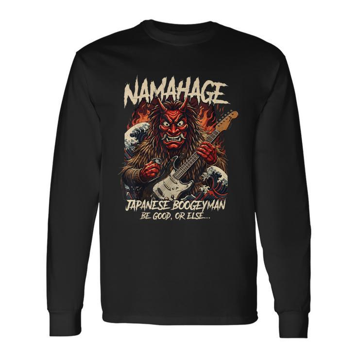 ナマハゲ ロックスター 日本のブギーマン 長袖Tシャツ