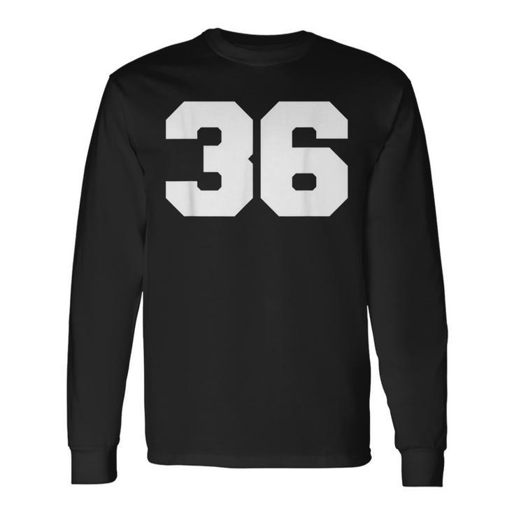ナンバー36 スポーツジャージプレーヤー 36 ファンフロントプリント 代表チーム 長袖Tシャツ