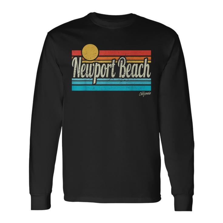 ニューポート ビーチ カリフォルニア レトロ サンセット サーフィン 旅行 ラブ サーフィン 長袖Tシャツ