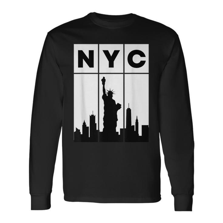 ニューヨークシティ Nyc スカイライン エンパイアステートビル 長袖Tシャツ ギフトのアイデア