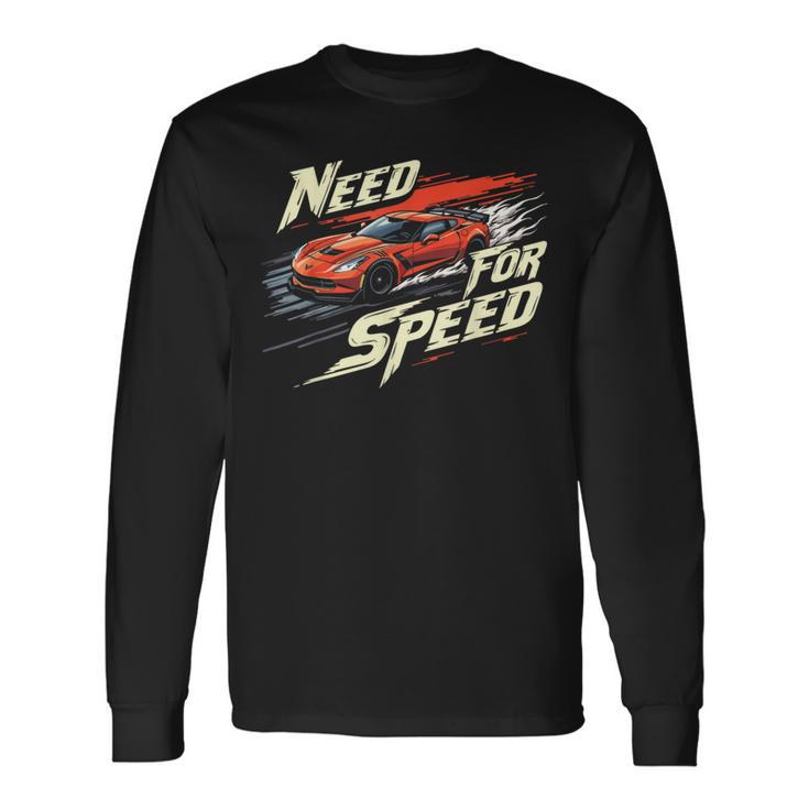 ニード・フォー・スピード ハイオクタンレース グラフィックデザイン 長袖Tシャツ