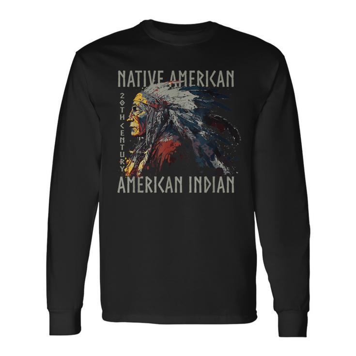 ネイティブアメリカン 20世紀 アメリカインディアン 長袖Tシャツ