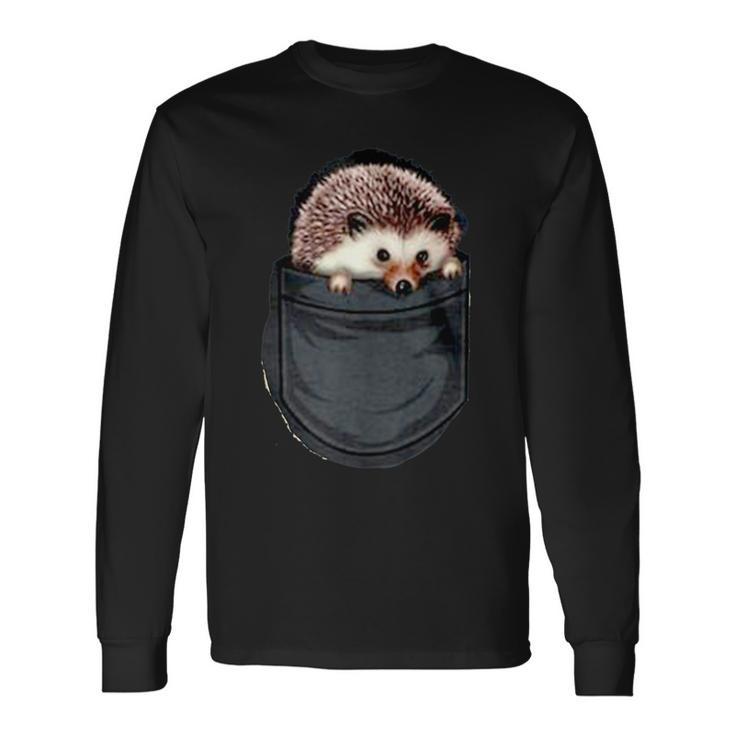 ハリネズミポケット 長袖Tシャツ