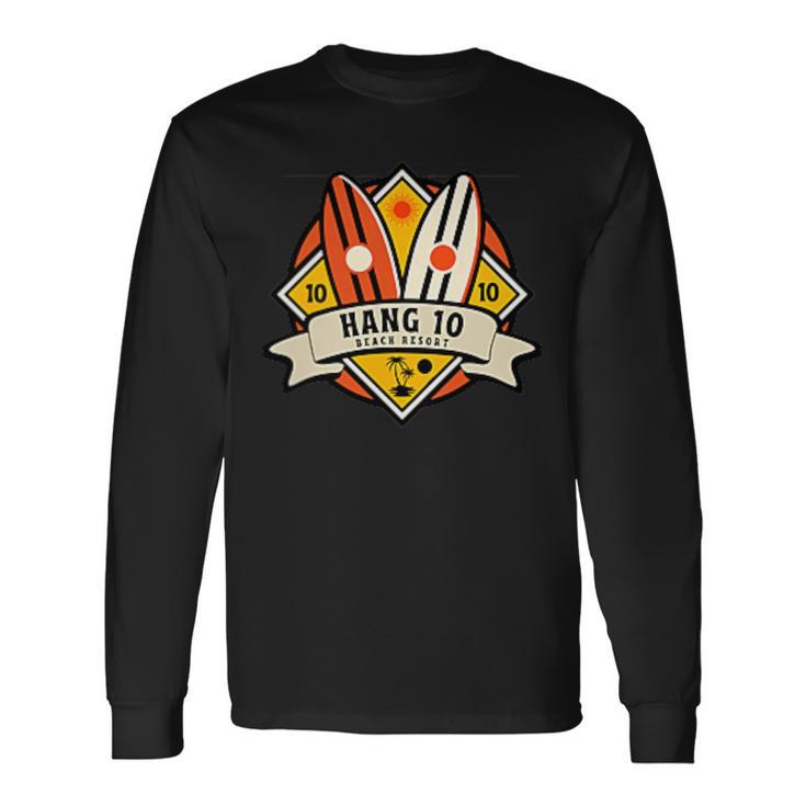 ハング10 サーフボード サーフ サーフィン サーファー 長袖Tシャツ