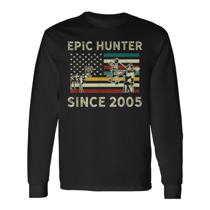 ハンティングバック鹿またはヘラジカ 2005 ヴィンテージハンター 長袖Tシャツ