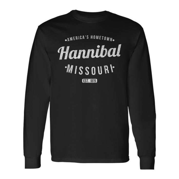 ハンニバル ミズーリ州 レトロ ヴィンテージ お土産 ハンニバル 長袖Tシャツ