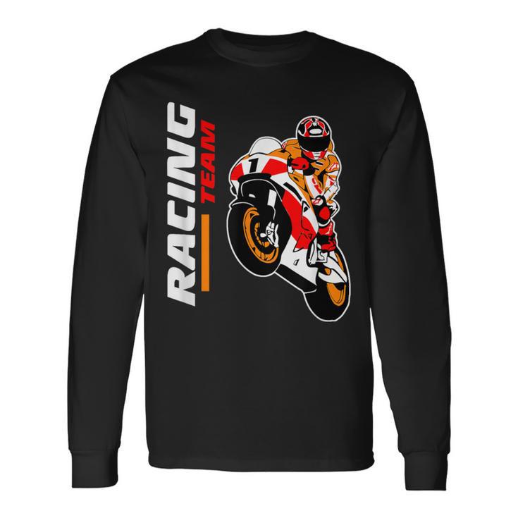 バイクレース Motorcycle Racing 長袖Tシャツ
