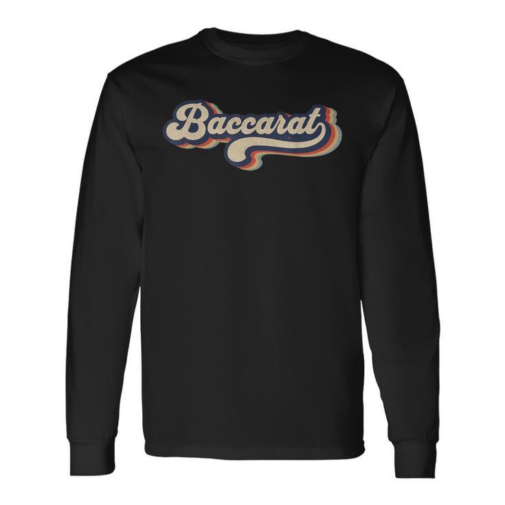 バカラ ビンテージ レトロデザイン バカラ カードゲーム 長袖Tシャツ