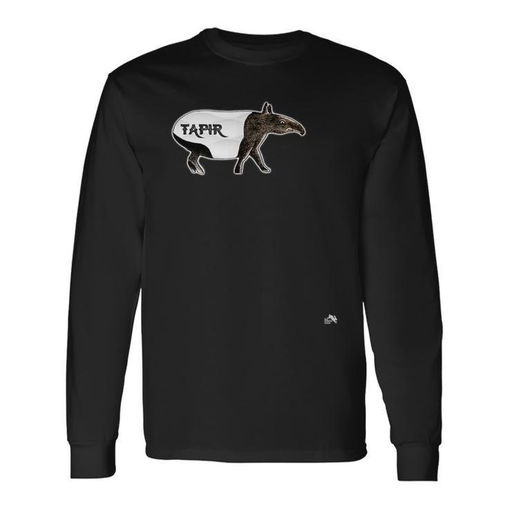 バク-好きな動物園の動物 長袖Tシャツ