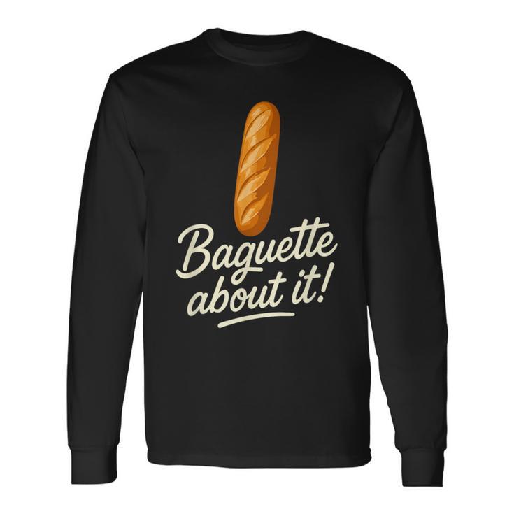 バゲット好き フランス ベーカリー フランスパン 長袖Tシャツ