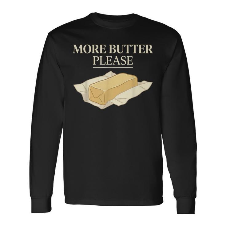 バター愛好家 塩漬けバター スティックオブバター 面白いバター 長袖Tシャツ